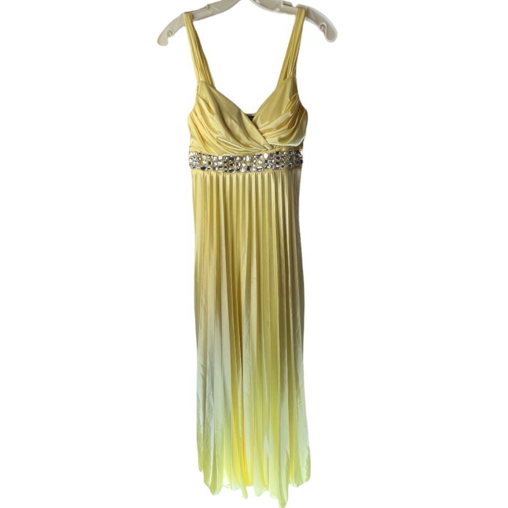 My Michelle‎ Yellow Pleated Dress